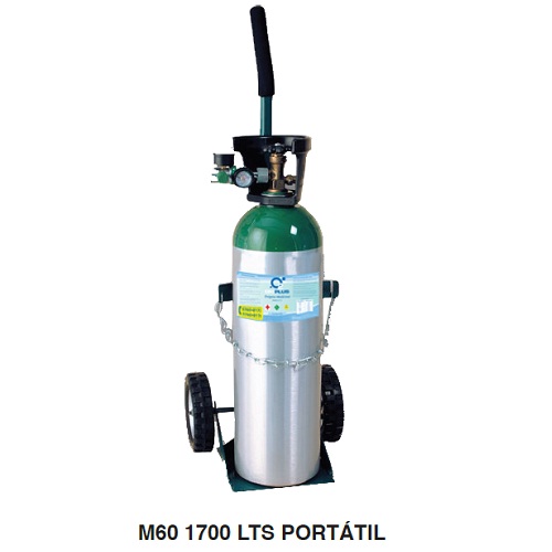 Equipo completo de oxigeno 1700L tipo M60, marca Oxiplus, OIP