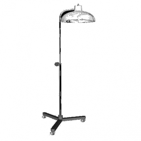 lampara de chicote pantalla grande base tubular desarmable