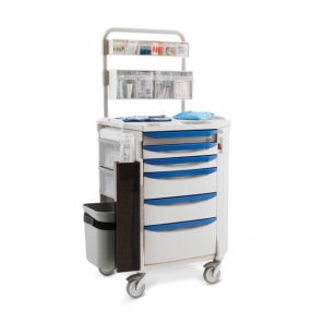 Carro de anestesia Flexline de 6 cajones 568 mm. x 819 mm. x 1140 mm.