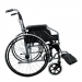 Silla de ruedas solida esmaltada con descansapies fijo de plastico