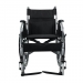 Silla de ruedas solida esmaltada con descansapies fijo de plastico