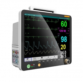 Monitor de signos vitales Balam III con parámetros básicos.