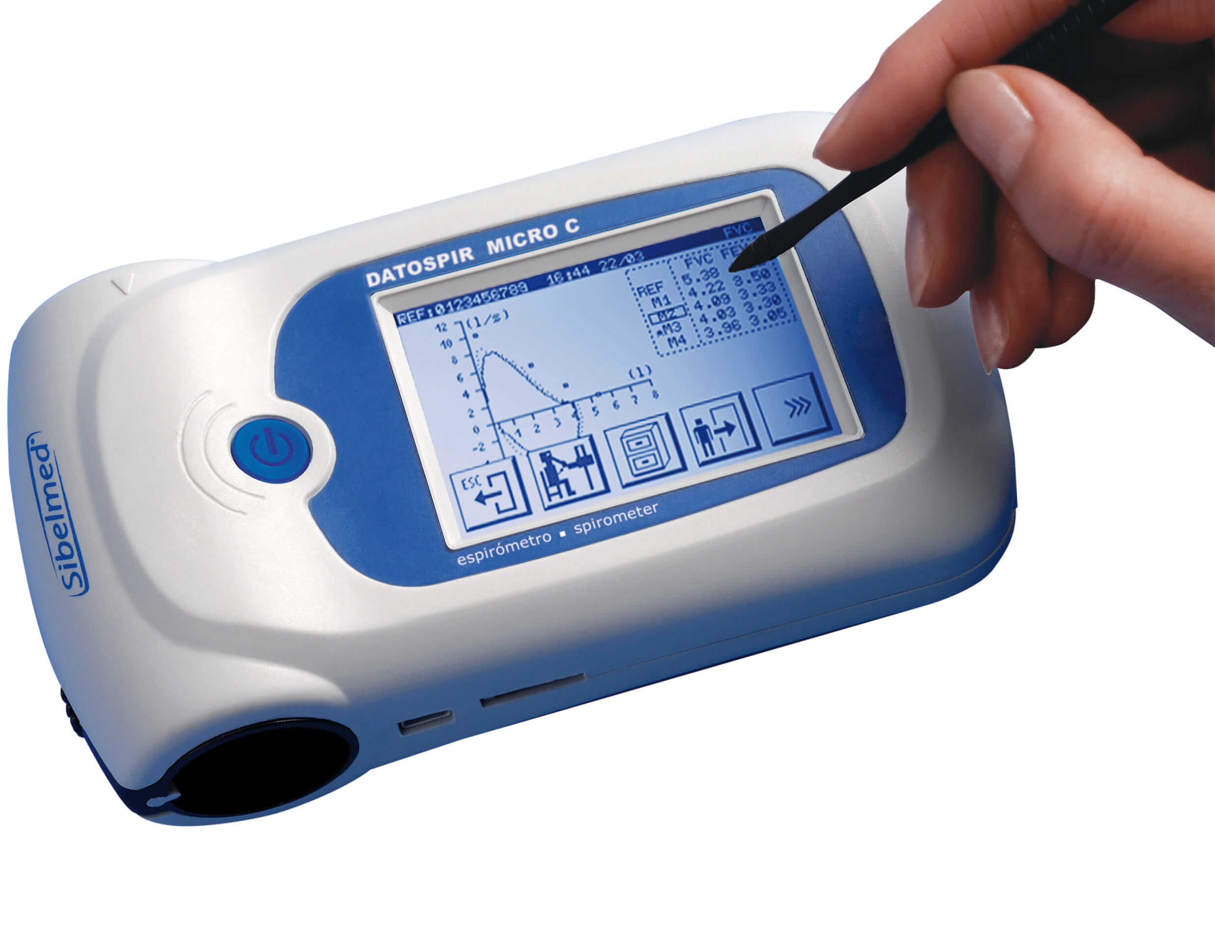 Espirómetro datospir micro C USB incluye software W20, marca Sibelmed