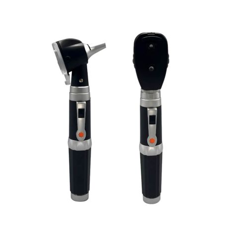 Set de otoscopio y oftalmoscopio de fibra óptica con luz led, CTK-TP302