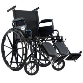 Silla de ruedas policarbonato y cañuela dura modelo Flama con elevapiernas