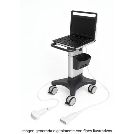 Ultrasonido portátil modelo E1 EXP, paquete con transductores y carrito, SON-E1EXP-PQT