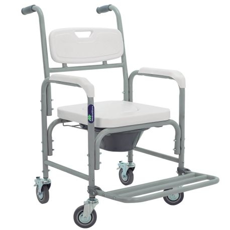 Silla cómodo con ruedas 3 en 1, caja con 2 piezas, MST-Z-OR254C64