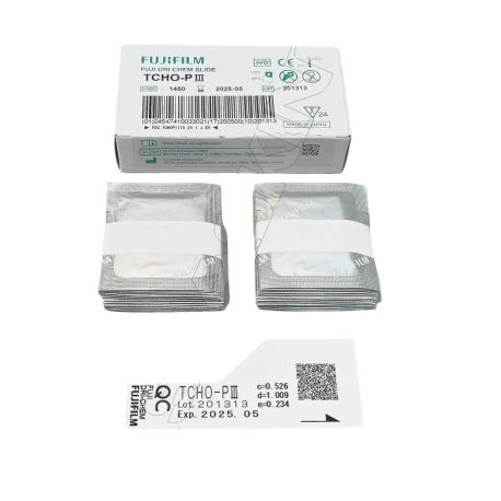 Laminillas Fuji Dri-Chem Slide TCHO-P para colesterol total (caja con 24 unidades), FUJ-TCHO-P
