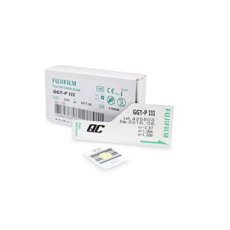 Laminillas Fuji Dri-Chem GGT-P para la actividad de la y-glutamiltransferasa. Caja con 24 unidades, FUJ-GGT-P