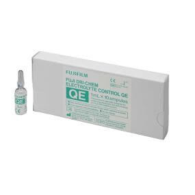 Fuji Dri-Chem control de electrolitos QE. Caja con 10 ampolletas