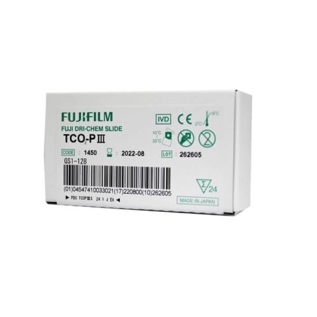 Pruebas bioquímicas - Química general para plasma / suero Fuji Dri-Chem Slide TCO2-P. Caja con 24 unidades, FUJ-TCO2-P