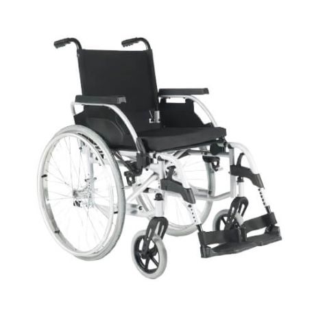 Silla de ruedas de acero de 44 cm gris martillado, modelo unix, BEZ-SU067000-006D