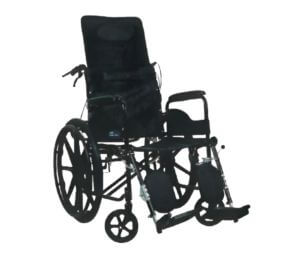 Silla de Ruedas Reclinable con Respaldo Hidráulico