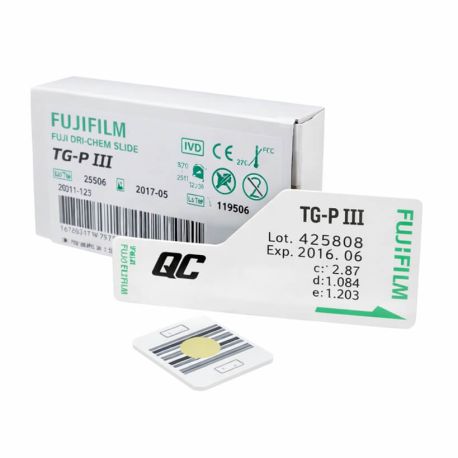 Laminillas Fuji Dri-Chem Slide TG-P. Para la concentración de triglicéridos. Caja con 24 unidades, FUJ-TG-P