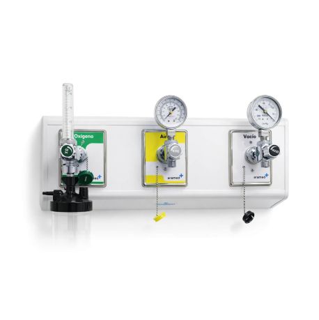 Toma de gases simulada 0.6 m con 3 tomas NFPA - Oxígeno, aire y vacío, ARD-D0.6AA0N111G0000CA