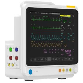 Monitor de paciente de 12.1 modular para UCI con ECG, NIBP, RESP, SpO2, PR, HR y TEMP series 12