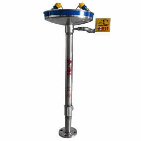 Lavaojos de emergencia tipo pedestal de acero inoxidable GALO-010