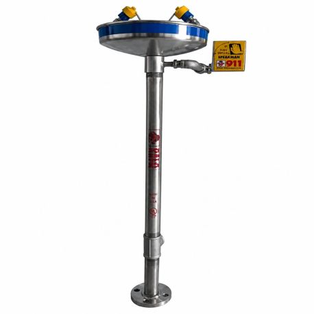 Lavaojos de emergencia tipo pedestal de acero inoxidable GALO-010, GAL-GALO-010