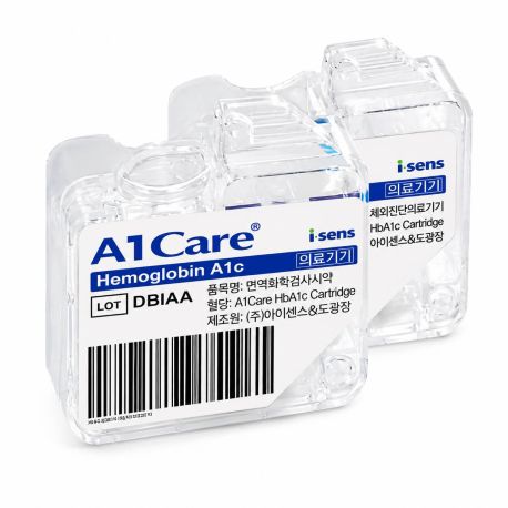 Cartucho de Prueba de HbA1C (Hemoglobina A1C) - Caja con 10 - i-Sens A1Care, IES-801013