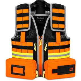 Chaleco para emergencias con sistema MOLLE y compartimentos modulares modelo E-VEST