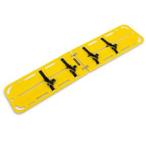 Camilla rígida espinal plegable de plástico color amarillo JSA-366