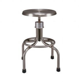 Banco giratorio tubular de acero inoxidable asiento de 14