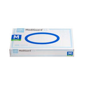 Guantes de examinacion de nitrilo mediano, 10 cajas con 100pz.
