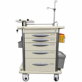 Carro para emergencias de 5 cajones ABS