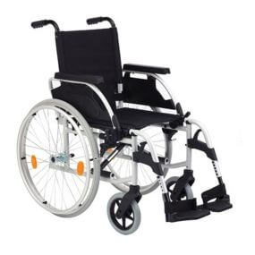 Silla de ruedas de acero de 47 cm gris martillado, modelo Unix