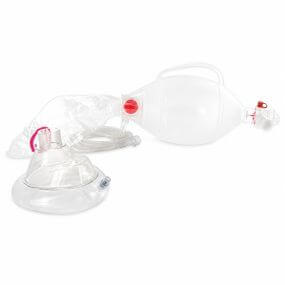 Resucitador AMBU SPUR II desechable neonatal con reservorio, mascarilla y manómetro de presión