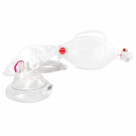 Resucitador AMBU SPUR II desechable neonatal con reservorio, mascarilla y manómetro de presión, AMB-335103000KIT