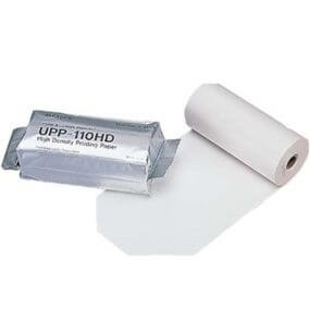 Papel térmico para impresora 110 mm x 20 m alta densidad en blanco y negro caja c/10 rollos