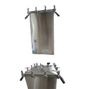 Autoclave vertical cuadrada para laboratorio automática 45x45x90 Mod. V45-AU 