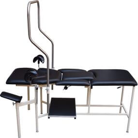 Mesa obstétrica para parto vertical con pierneras y marco de sujeción MSPH