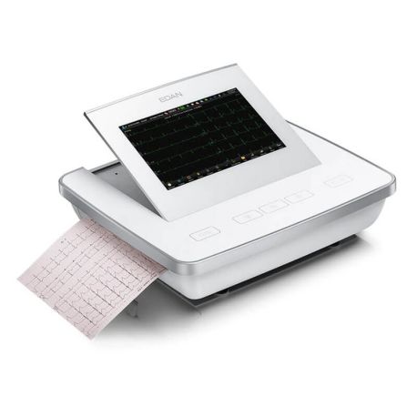 Electrocardiógrafo Edan SE-1202 de 12 canales con pantalla táctil de 10.1" y conectividad DICOM/HL7, EAN-SE-1202
