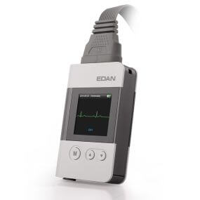 Holter Edan SE-2003 de 3 canales para estudios de hasta 7 días con cable de 7 puntas