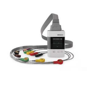 Holter Edan SE-2012 de 12 canales para estudios de hasta 7 días con cable de 10 puntas