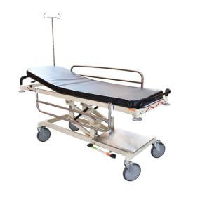 Carro camilla para emergencia CRCME con altura hidráulica ajustable y posiciones Fowler/Trendelenbur