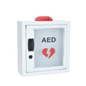 Gabinete AED GBAED para resguardo de desfibrilador automático con alarma sonora