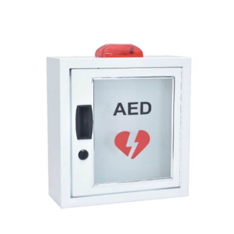 Gabinete AED GBAED para resguardo de desfibrilador automático con alarma sonora, MOC-GBAED