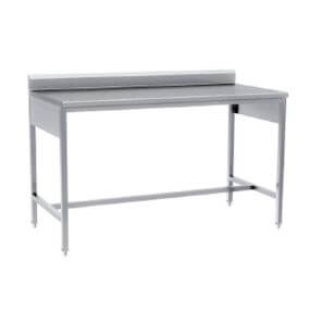 Mesa alta con respaldo MSRI en acero inoxidable 304
