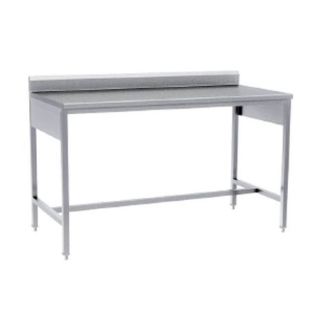 Mesa alta con respaldo MSRI en acero inoxidable 304, MOC-MSRI