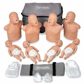 Kit económico TSE para instructor de RCP adulto/niño con 8 maniquíes