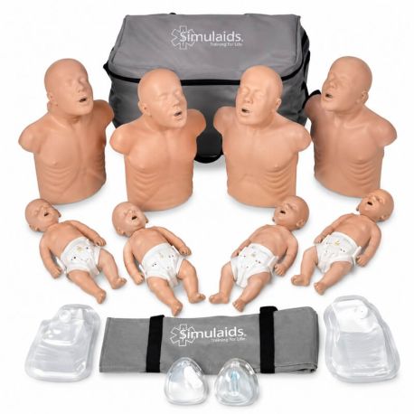 Kit económico TSE para instructor de RCP adulto/niño con 8 maniquíes, SIM-100-2151U
