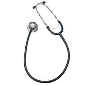 Estetoscopio duplex® negro, cabeza cromada, en caja expositora de cartón