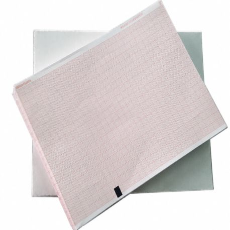 Papel en Z para ECG ELI250 en color rojo con franja blanca, NTX-ELI250