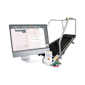 Sistema Cardioline para prueba de esfuerzo con ECG Touch HD12+, Cubestress y banda sin fin