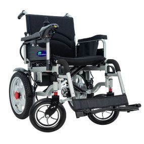 Silla de ruedas eléctrica MedicalStore Z-OR19SC4 plegable con joystick intercambiable